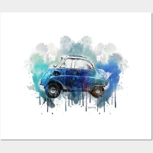 Isetta Microcar Splash Art Posters and Art